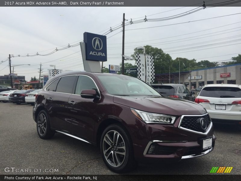 Dark Cherry Pearl / Parchment 2017 Acura MDX Advance SH-AWD