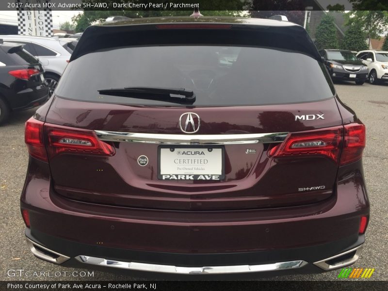 Dark Cherry Pearl / Parchment 2017 Acura MDX Advance SH-AWD