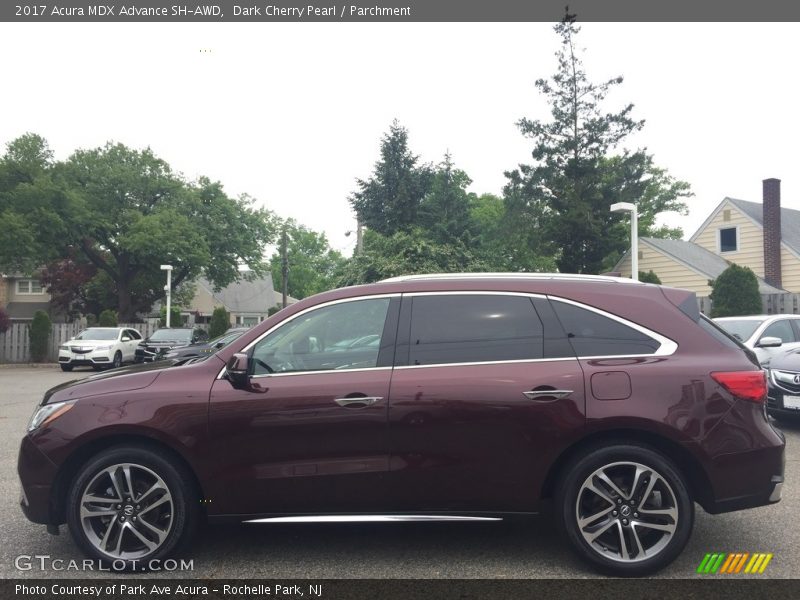 Dark Cherry Pearl / Parchment 2017 Acura MDX Advance SH-AWD