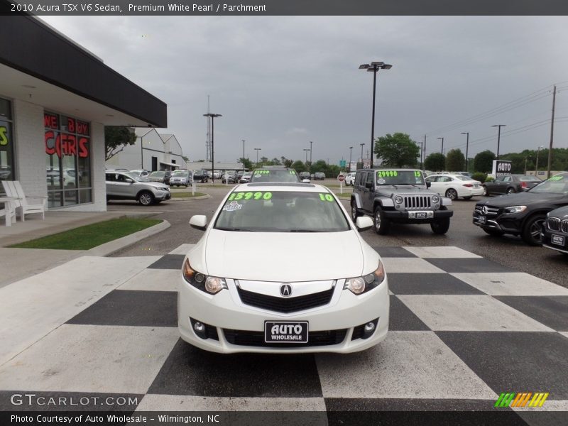 Premium White Pearl / Parchment 2010 Acura TSX V6 Sedan