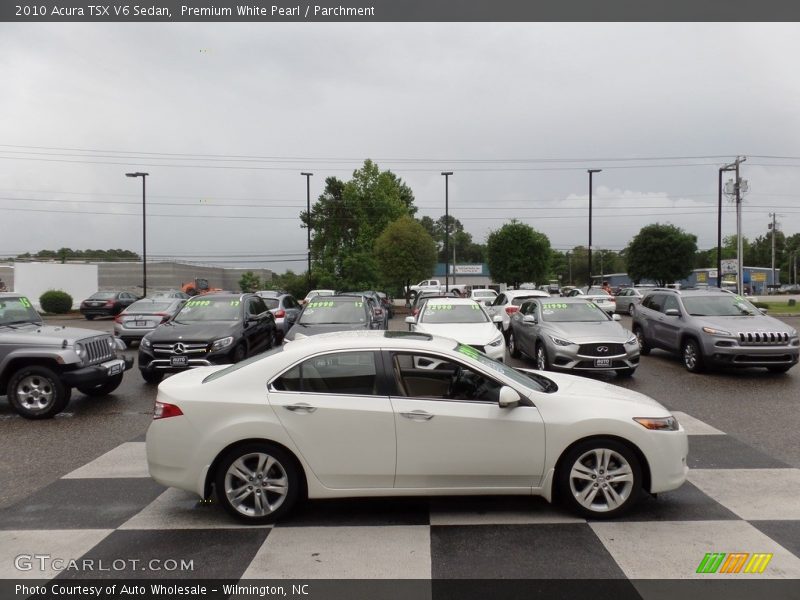 Premium White Pearl / Parchment 2010 Acura TSX V6 Sedan