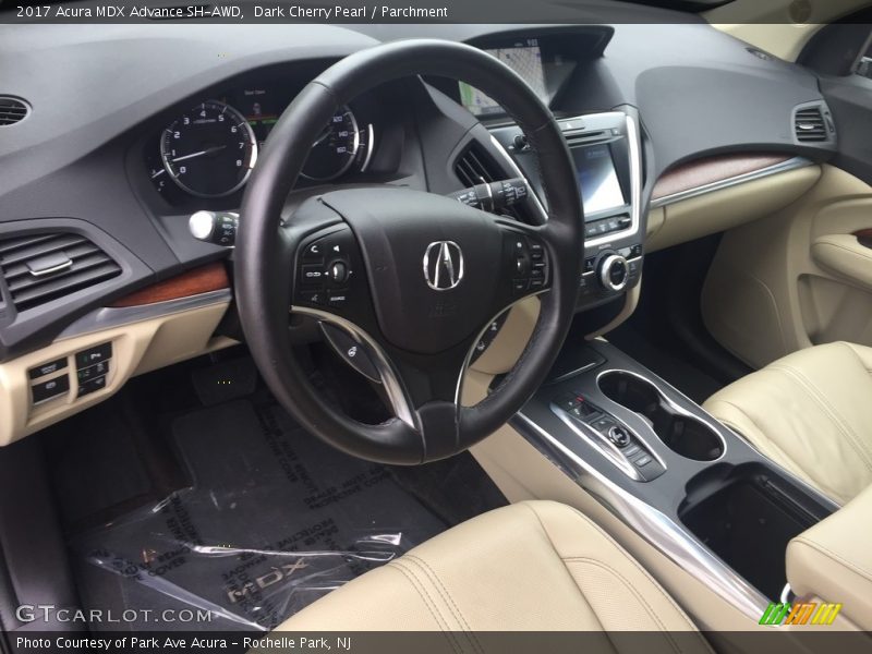 Dark Cherry Pearl / Parchment 2017 Acura MDX Advance SH-AWD