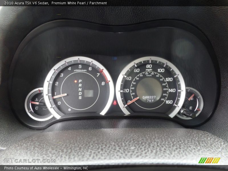 Premium White Pearl / Parchment 2010 Acura TSX V6 Sedan