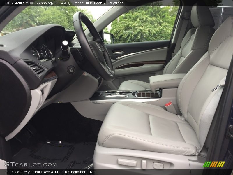 Fathom Blue Pearl / Graystone 2017 Acura MDX Technology SH-AWD