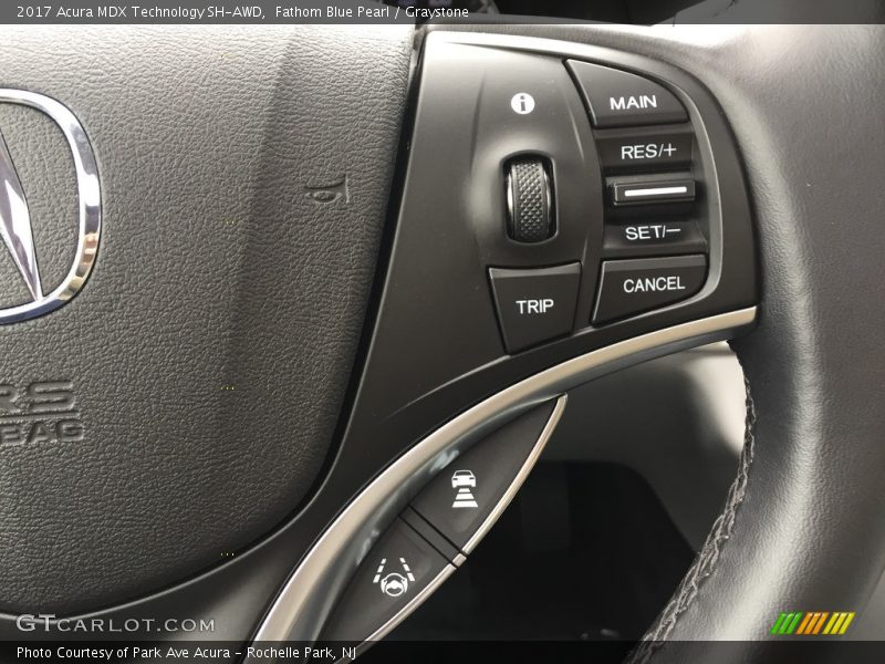Fathom Blue Pearl / Graystone 2017 Acura MDX Technology SH-AWD