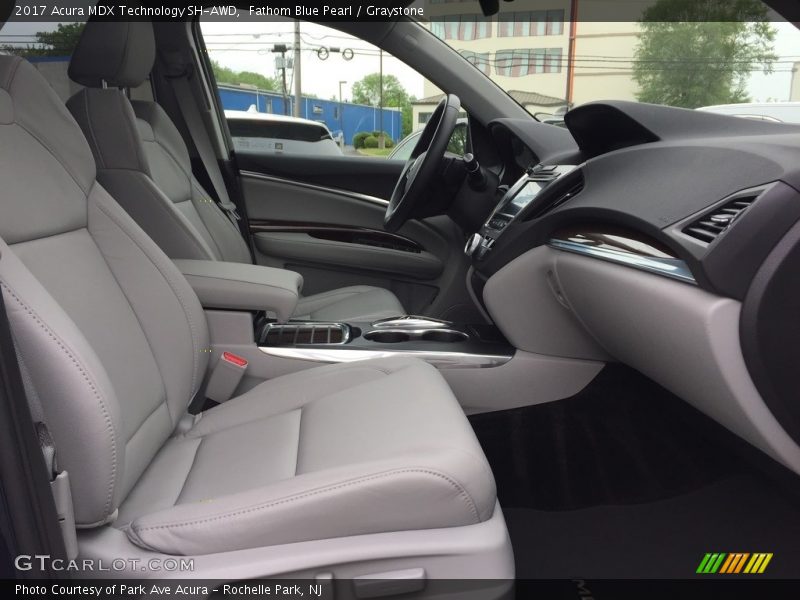 Fathom Blue Pearl / Graystone 2017 Acura MDX Technology SH-AWD