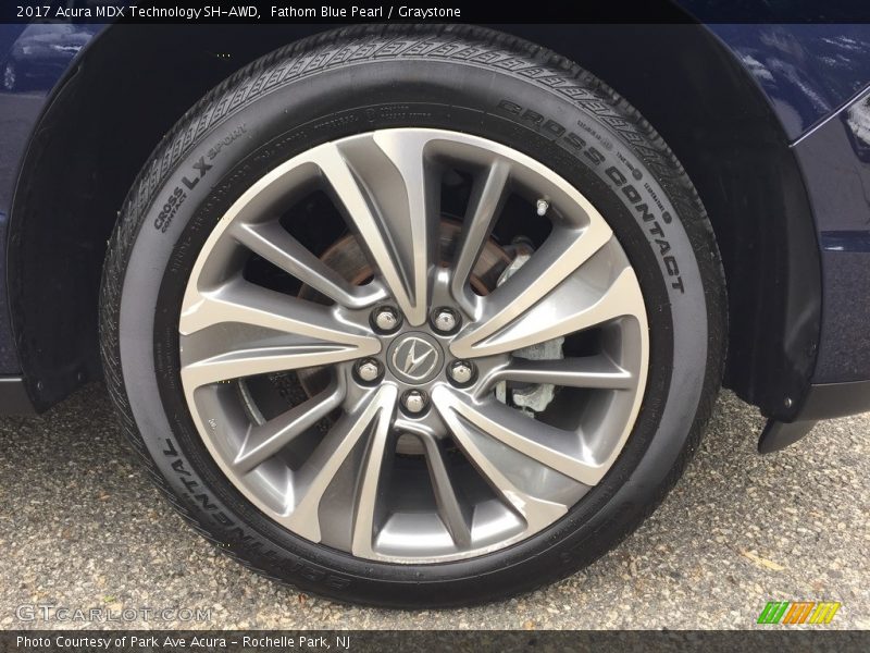 Fathom Blue Pearl / Graystone 2017 Acura MDX Technology SH-AWD