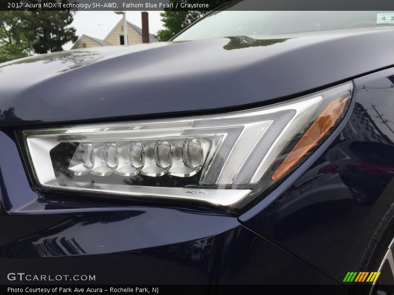 Fathom Blue Pearl / Graystone 2017 Acura MDX Technology SH-AWD