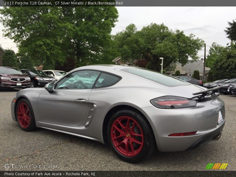 GT Silver Metallic / Black/Bordeaux Red 2017 Porsche 718 Cayman