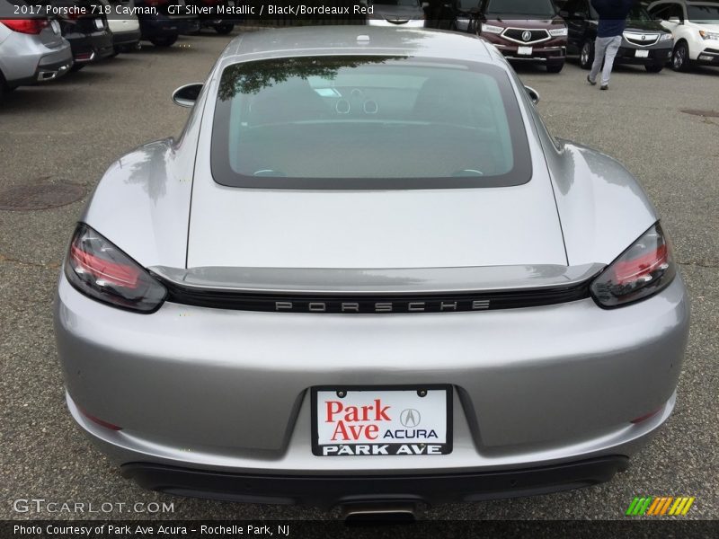 GT Silver Metallic / Black/Bordeaux Red 2017 Porsche 718 Cayman