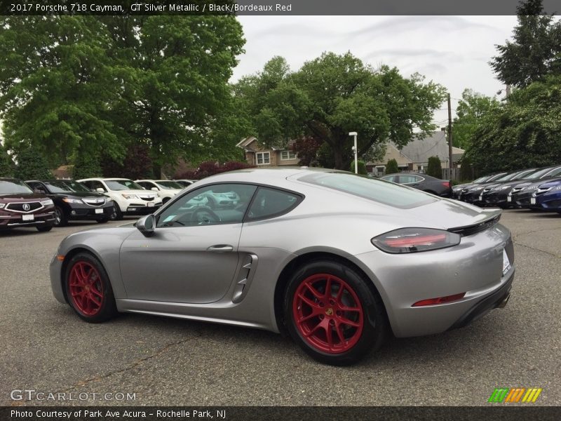 GT Silver Metallic / Black/Bordeaux Red 2017 Porsche 718 Cayman