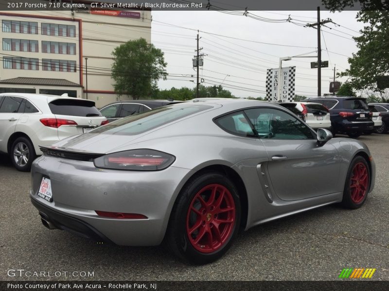 GT Silver Metallic / Black/Bordeaux Red 2017 Porsche 718 Cayman