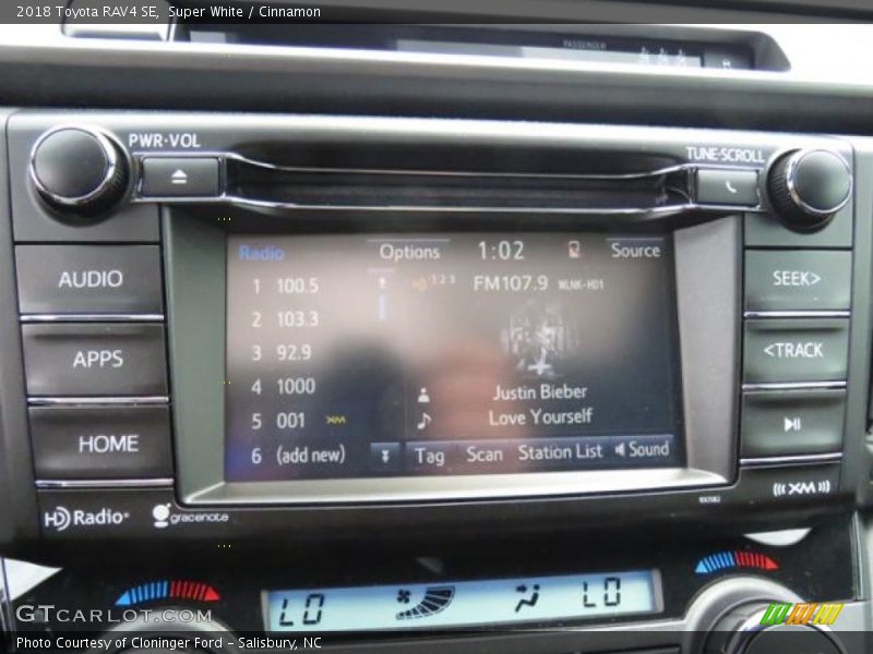 Controls of 2018 RAV4 SE