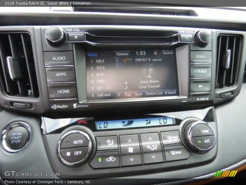 Controls of 2018 RAV4 SE