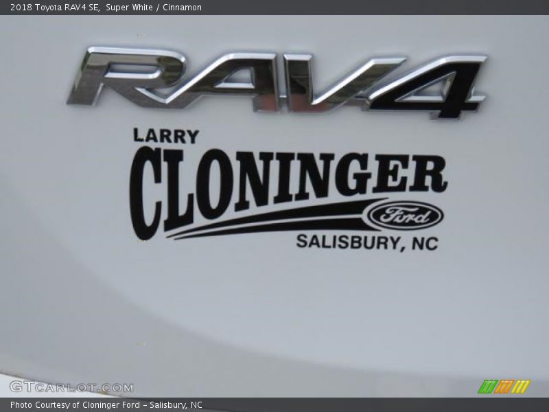 Super White / Cinnamon 2018 Toyota RAV4 SE