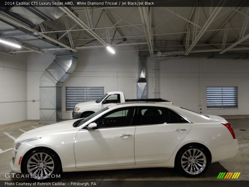 White Diamond Tricoat / Jet Black/Jet Black 2014 Cadillac CTS Luxury Sedan AWD