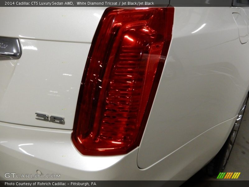 White Diamond Tricoat / Jet Black/Jet Black 2014 Cadillac CTS Luxury Sedan AWD