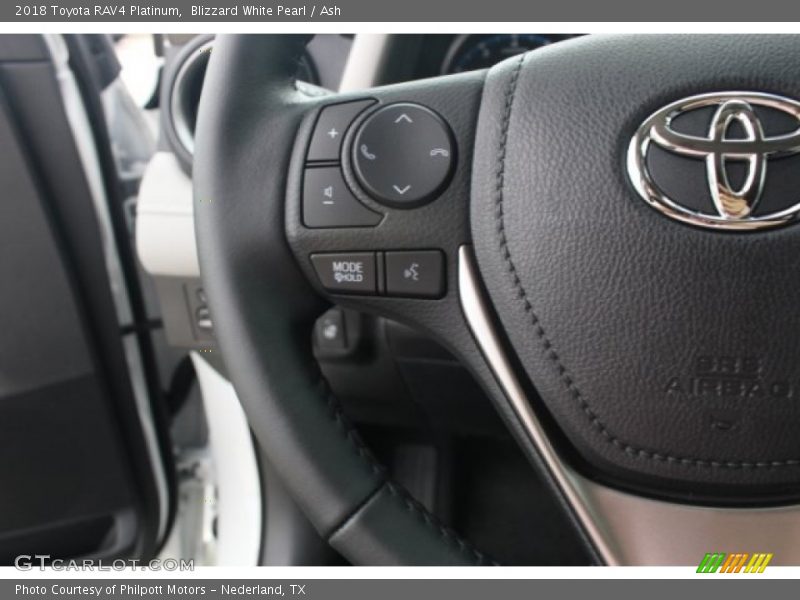 Blizzard White Pearl / Ash 2018 Toyota RAV4 Platinum