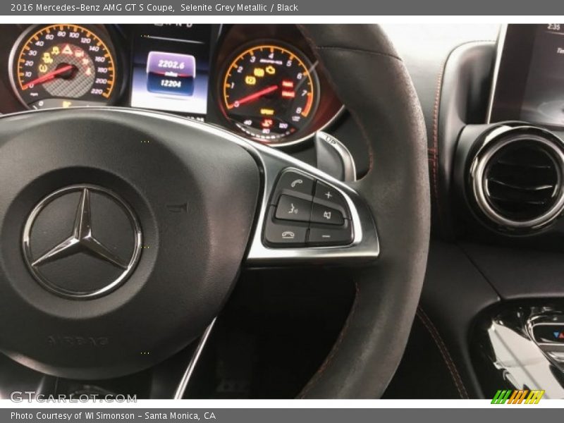 Selenite Grey Metallic / Black 2016 Mercedes-Benz AMG GT S Coupe