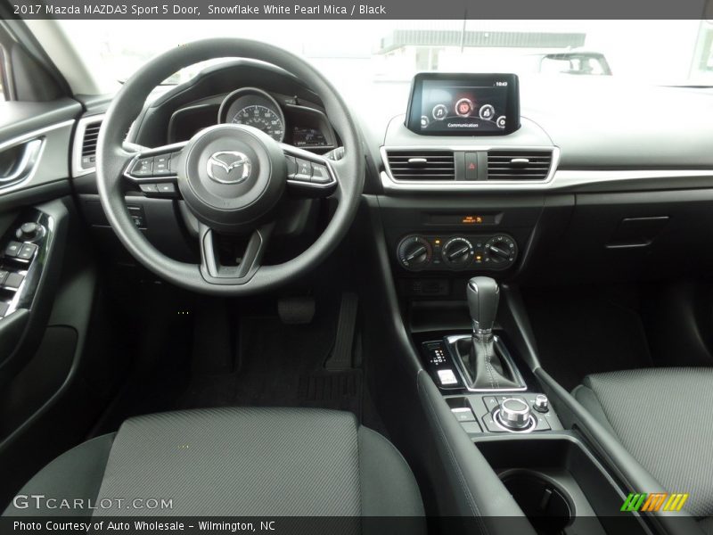 Snowflake White Pearl Mica / Black 2017 Mazda MAZDA3 Sport 5 Door