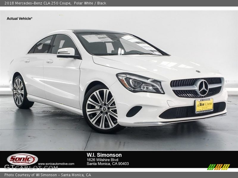 Polar White / Black 2018 Mercedes-Benz CLA 250 Coupe