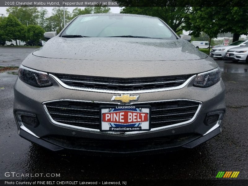 Pepperdust Metallic / Jet Black 2018 Chevrolet Malibu Hybrid