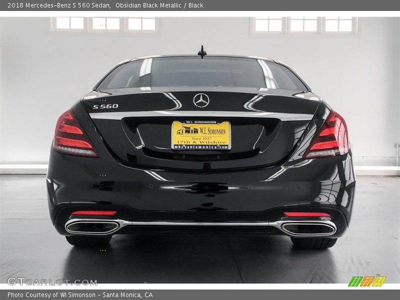 Obsidian Black Metallic / Black 2018 Mercedes-Benz S 560 Sedan
