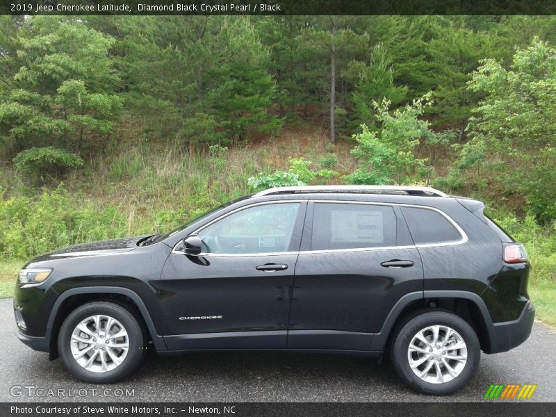 Diamond Black Crystal Pearl / Black 2019 Jeep Cherokee Latitude