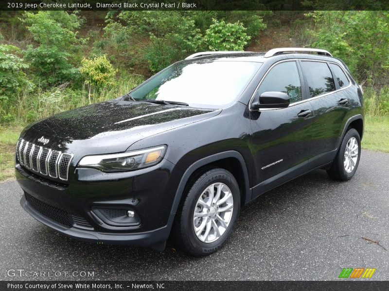 Diamond Black Crystal Pearl / Black 2019 Jeep Cherokee Latitude