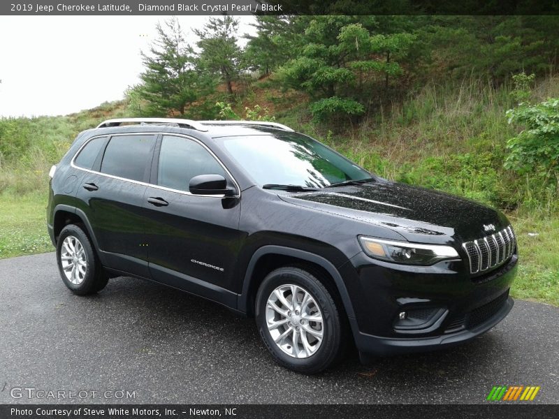 Diamond Black Crystal Pearl / Black 2019 Jeep Cherokee Latitude