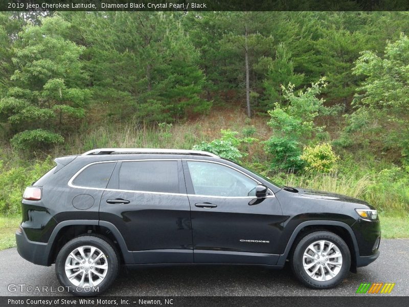 Diamond Black Crystal Pearl / Black 2019 Jeep Cherokee Latitude
