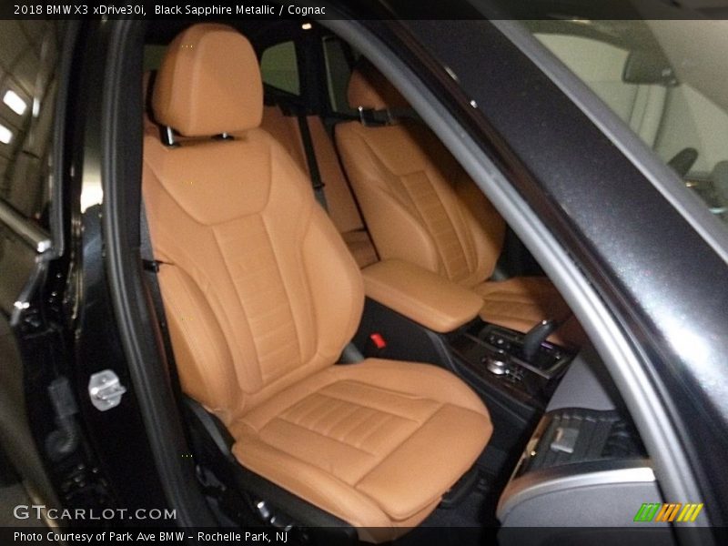Black Sapphire Metallic / Cognac 2018 BMW X3 xDrive30i