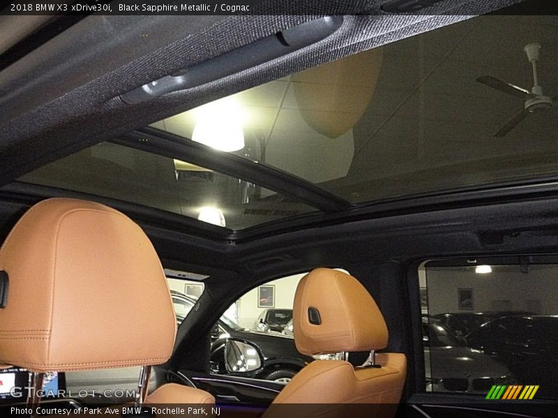Black Sapphire Metallic / Cognac 2018 BMW X3 xDrive30i