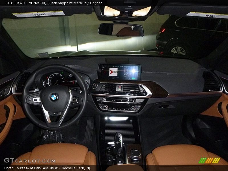 Black Sapphire Metallic / Cognac 2018 BMW X3 xDrive30i