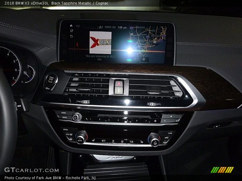 Black Sapphire Metallic / Cognac 2018 BMW X3 xDrive30i