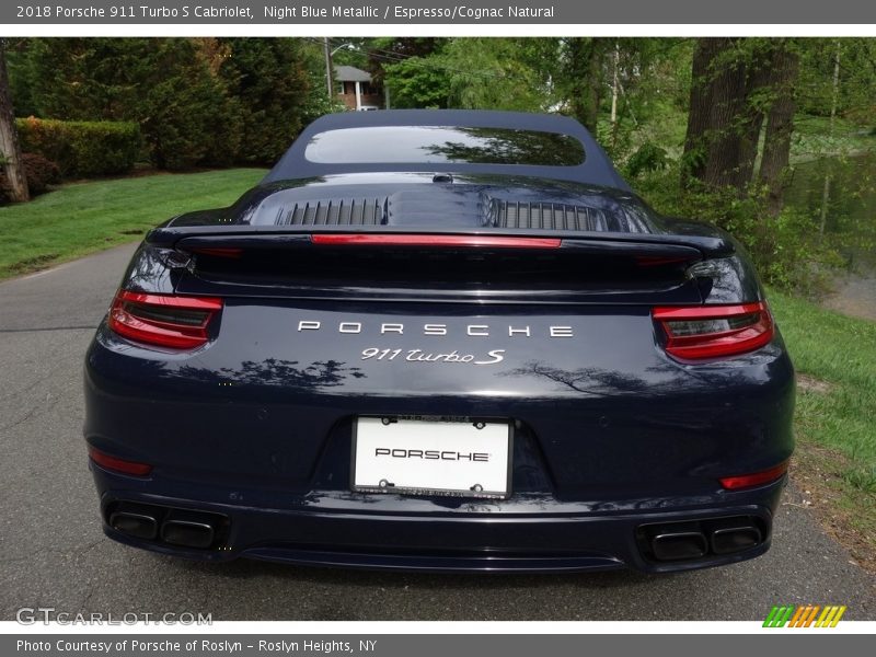 Night Blue Metallic / Espresso/Cognac Natural 2018 Porsche 911 Turbo S Cabriolet