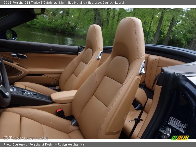 Night Blue Metallic / Espresso/Cognac Natural 2018 Porsche 911 Turbo S Cabriolet