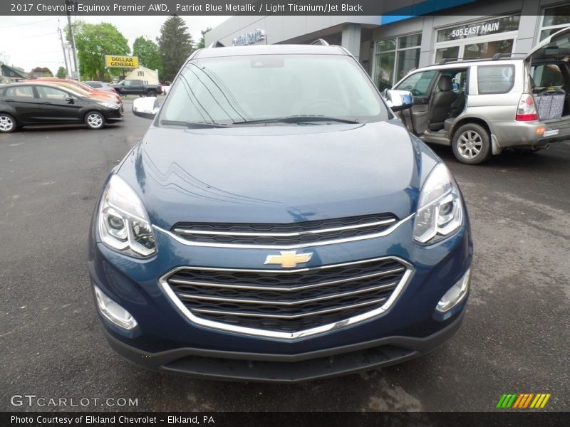 Patriot Blue Metallic / Light Titanium/Jet Black 2017 Chevrolet Equinox Premier AWD