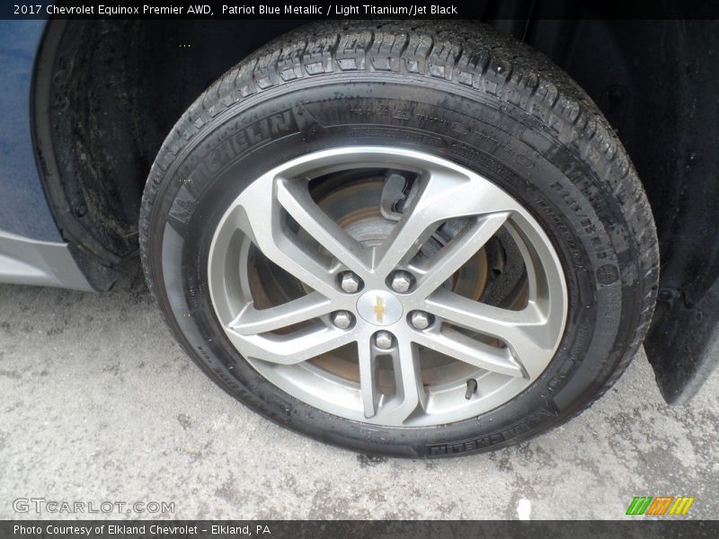 Patriot Blue Metallic / Light Titanium/Jet Black 2017 Chevrolet Equinox Premier AWD