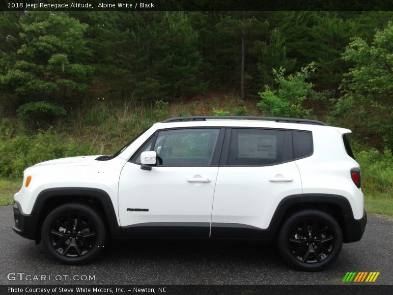 Alpine White / Black 2018 Jeep Renegade Altitude