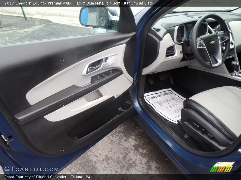 Patriot Blue Metallic / Light Titanium/Jet Black 2017 Chevrolet Equinox Premier AWD