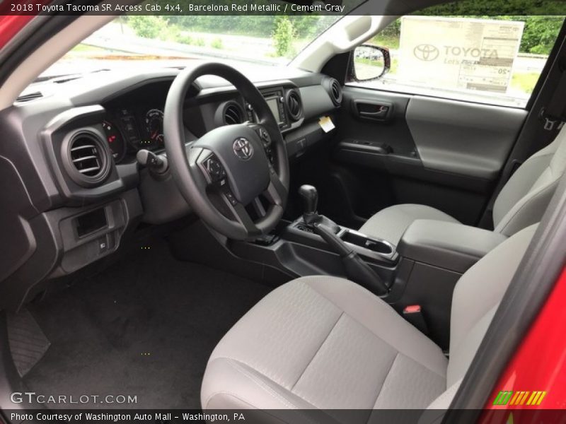  2018 Tacoma SR Access Cab 4x4 Cement Gray Interior