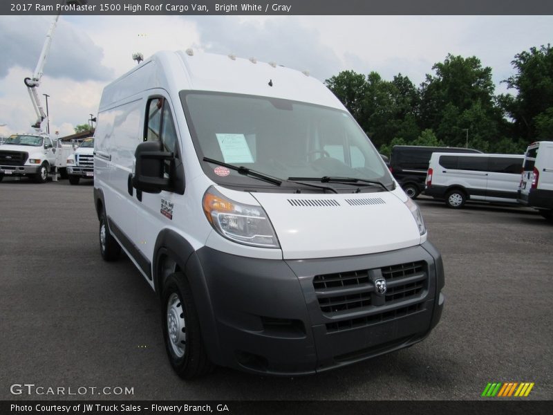 Bright White / Gray 2017 Ram ProMaster 1500 High Roof Cargo Van