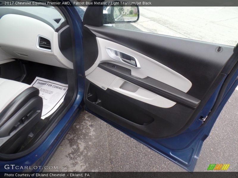 Patriot Blue Metallic / Light Titanium/Jet Black 2017 Chevrolet Equinox Premier AWD