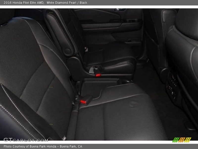 White Diamond Pearl / Black 2016 Honda Pilot Elite AWD