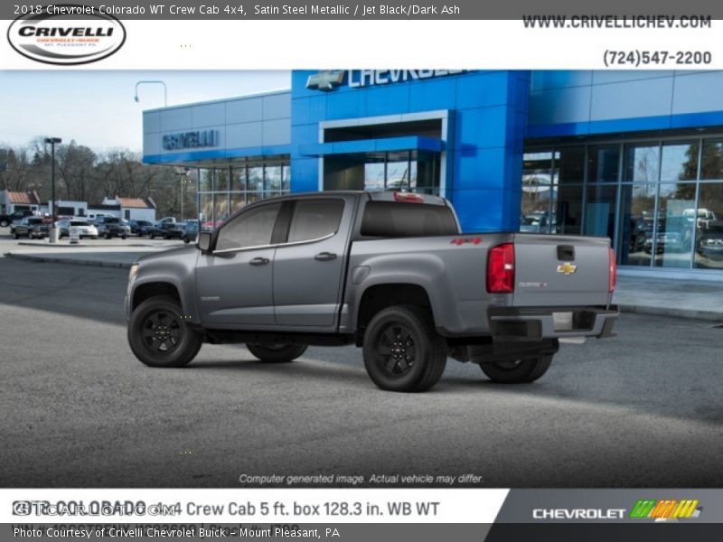 Satin Steel Metallic / Jet Black/Dark Ash 2018 Chevrolet Colorado WT Crew Cab 4x4