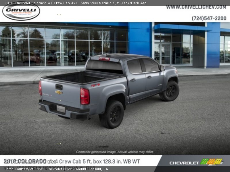 Satin Steel Metallic / Jet Black/Dark Ash 2018 Chevrolet Colorado WT Crew Cab 4x4