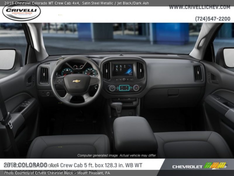 Satin Steel Metallic / Jet Black/Dark Ash 2018 Chevrolet Colorado WT Crew Cab 4x4