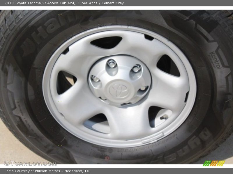 Super White / Cement Gray 2018 Toyota Tacoma SR Access Cab 4x4