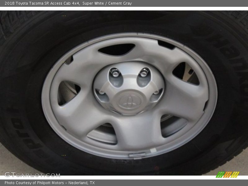 Super White / Cement Gray 2018 Toyota Tacoma SR Access Cab 4x4